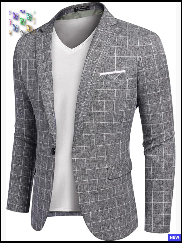 Slim Fit Blazer Casual Sport Coat One Button Modern Fitted Lightweight Jacket